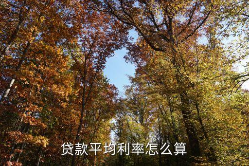 年均貸款利息怎么算，貸款平均利率怎么算
