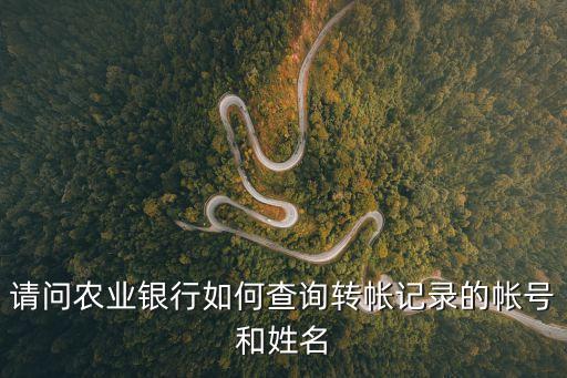 請問農(nóng)業(yè)銀行如何查詢轉帳記錄的帳號和姓名