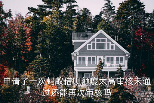 借唄審核沒通過怎么辦，申請了一次螞蟻借唄額度太高審核未通過還能再次審核嗎