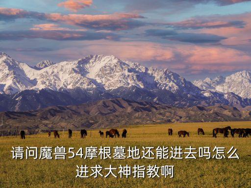 請問魔獸54摩根墓地還能進(jìn)去嗎怎么進(jìn)求大神指教啊