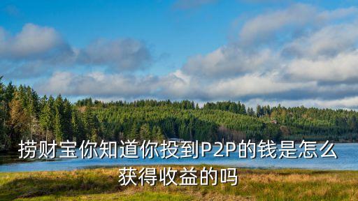 撈財(cái)寶你知道你投到P2P的錢是怎么獲得收益的嗎