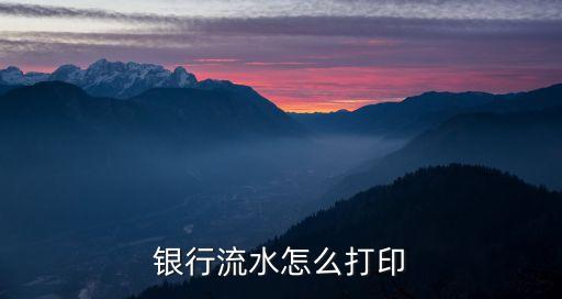 怎么打印銀行卡流水賬單，銀行流水賬單怎么打印