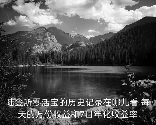 陸金所總收益怎么看，陸金所收益怎么計算