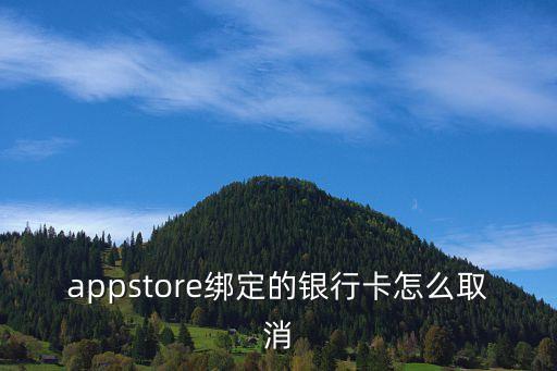 appstore綁定的銀行卡怎么取消