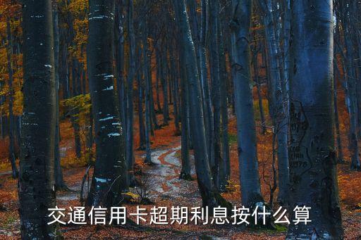交通信用卡超期利息按什么算