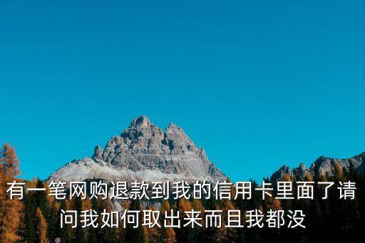 退款至信用卡怎么取出，退款推到信用卡里了怎么取出來