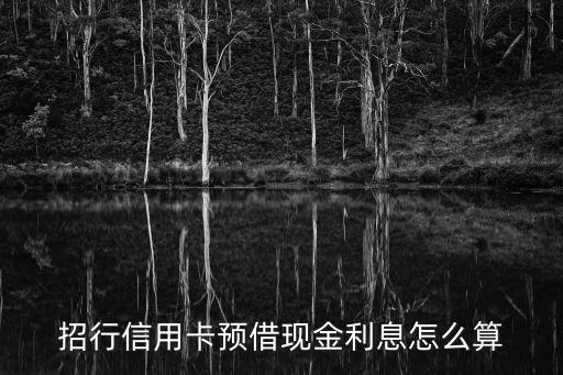 預(yù)借現(xiàn)金怎么計(jì)算利息，招行信用卡預(yù)借現(xiàn)金利息怎么算啊