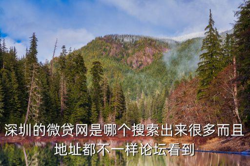 微貸網(wǎng) 怎么樣，深圳的微貸網(wǎng)是哪個(gè)搜索出來很多而且地址都不一樣論壇看到