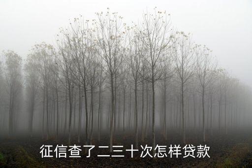 征信查了二三十次怎樣貸款
