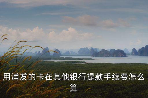 用浦發(fā)的卡在其他銀行提款手續(xù)費(fèi)怎么算