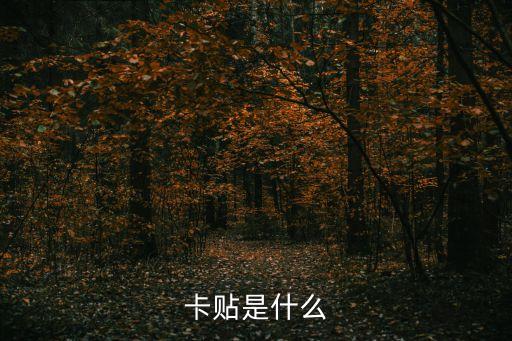 卡貼是什么
