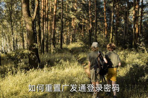 如何重置廣發(fā)通登錄密碼
