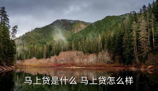 馬上貸是什么 馬上貸怎么樣