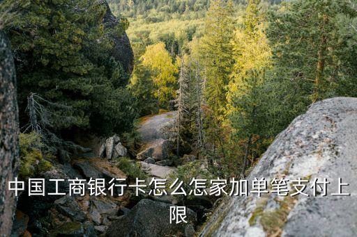 工行信用卡單筆限額怎么改，中國工商銀行卡怎么怎家加單筆支付上限