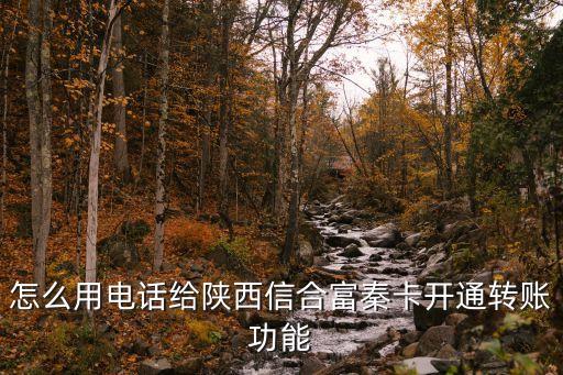 怎么用電話給陜西信合富秦卡開通轉(zhuǎn)賬功能
