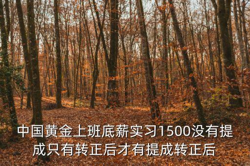 中國(guó)黃金湖南分公司怎么樣，中國(guó)黃金這個(gè)企業(yè)好不好