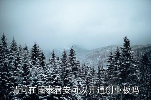 請問在國泰君安可以開通創(chuàng)業(yè)板嗎
