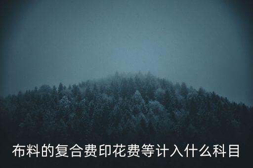 布料的復(fù)合費(fèi)印花費(fèi)等計(jì)入什么科目