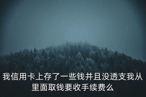 我信用卡上存了一些錢并且沒透支我從里面取錢要收手續(xù)費么