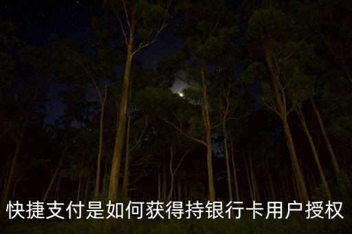 快捷支付是如何獲得持銀行卡用戶授權(quán)