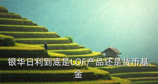 銀華日利到底是LOF產(chǎn)品還是貨幣基金