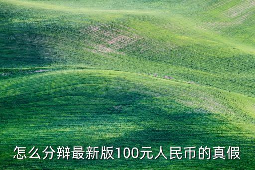 怎么分辯最新版100元人民幣的真假