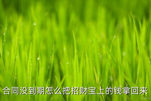 合同沒(méi)到期怎么把招財(cái)寶上的錢(qián)拿回來(lái)
