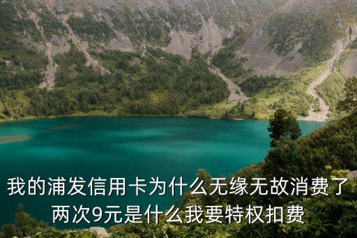 浦發(fā)的5倍積分怎么取消，我的浦發(fā)信用卡為什么無緣無故消費了兩次9元是什么我要特權(quán)扣費