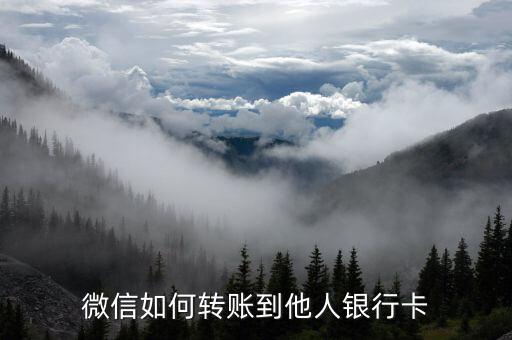 微信如何轉(zhuǎn)賬到他人銀行卡