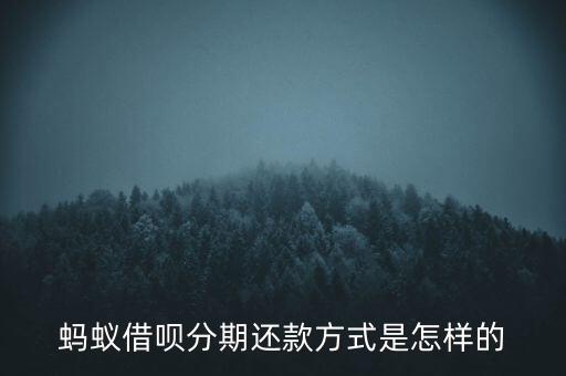 螞蟻借唄 怎么分期，螞蟻借唄分期還款方式是怎樣的