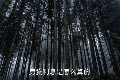 房貸利息怎么算月利息怎么算的，房貸利息是怎么算的