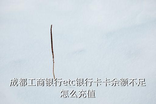 成都工商銀行etc銀行卡卡余額不足怎么充值