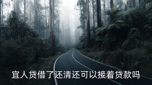 宜人貸借了還清還可以接著貸款嗎