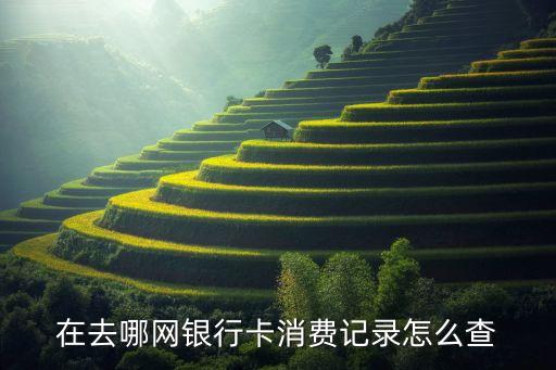 在去哪網(wǎng)銀行卡消費記錄怎么查