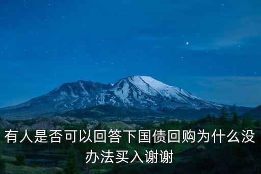 有人是否可以回答下國債回購為什么沒辦法買入謝謝