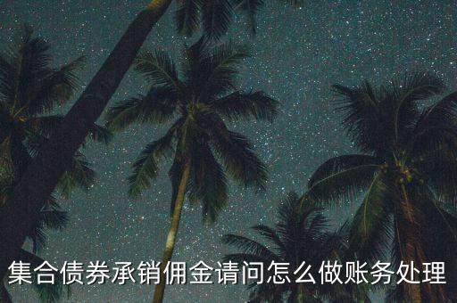 集合債券承銷傭金請問怎么做賬務(wù)處理