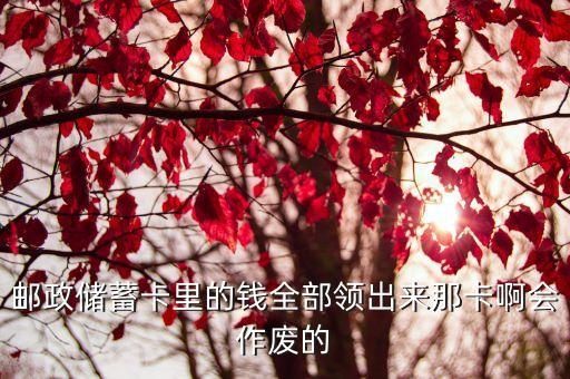 郵政卡領(lǐng)錢(qián) 那卡怎么處理，郵政儲(chǔ)蓄卡里的錢(qián)全部領(lǐng)出來(lái)那卡啊會(huì)作廢的