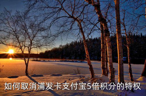 如何取消浦發(fā)卡支付寶5倍積分的特權(quán)