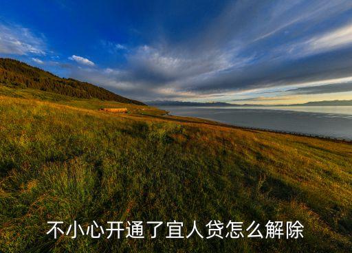 不小心開通了宜人貸怎么解除