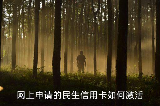 民生網(wǎng)申信用卡怎么激活嗎，民生銀行網(wǎng)上申請信用卡成功怎么激活