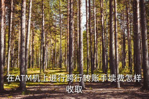 可以自助跨行轉(zhuǎn)賬手續(xù)費(fèi)怎么收，跨行轉(zhuǎn)賬怎么收費(fèi)