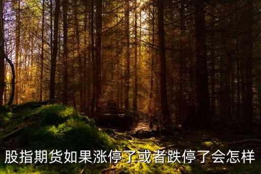 股指期貨如果漲停了或者跌停了會(huì)怎樣