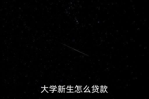 大學新生怎么貸款