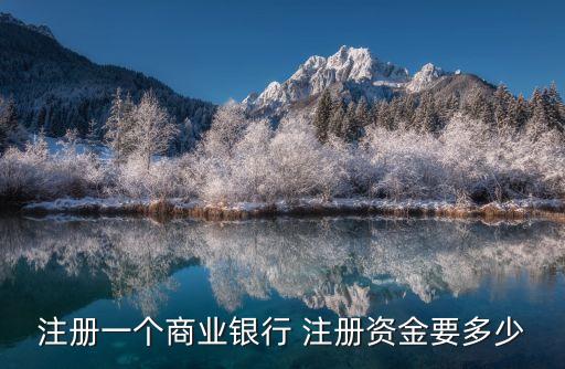 商銀信怎么注冊資金，注冊一個商業(yè)銀行 注冊資金要多少