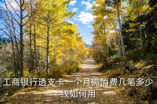 工商銀行透支卡怎么用，工商銀行透支卡一個月需消費幾筆多少線如何用