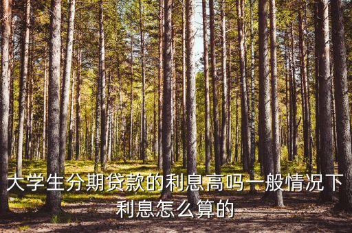 大學(xué)生分期貸款的利息高嗎一般情況下利息怎么算的