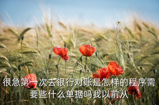 北京農(nóng)商銀行怎么對(duì)帳，很急第一次去銀行對(duì)賬是怎樣的程序需要些什么單據(jù)嗎我以前從