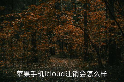 蘋果手機icloud注銷會怎么樣