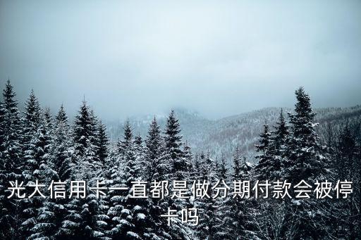 光大信用卡一直都是做分期付款會(huì)被?？▎? class=