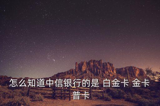 怎么知道中信銀行的是 白金卡 金卡 普卡